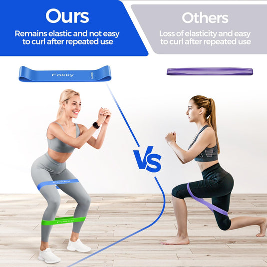 Fitness elastieken 5-delige set met verschillende weerstandsniveaus – weerstandsbanden – resistance bands
