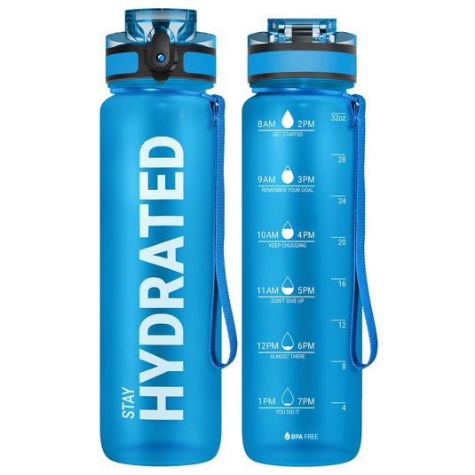 Drinkfles 750 ml BPA-vrij met tijdmarkeringen en lekvrije dop – waterfles – sportfles