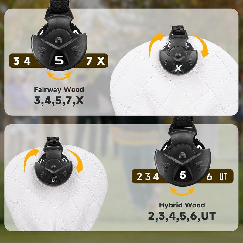 Chargez l'image dans la visionneuse de la galerie, Golfclub beschermhoes met geborduurd filmpersonage van kunstleer – cartoon headcover – golfclub bescherming
