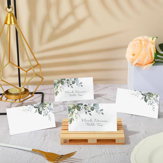 100 Stuks trouwplaatskaartjes, Plaatskaartjes voor tafeldecoraties, Elegant ontworpen plaatskaartjes voor bruiloften, ceremonies, verjaardagen, dopen, communies en andere festiviteiten