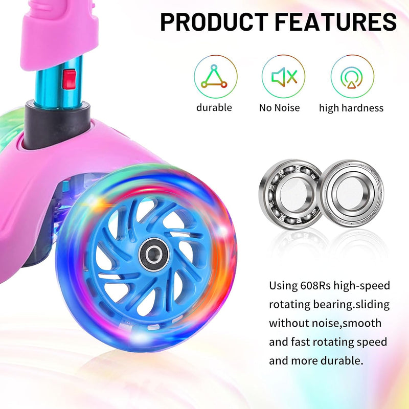 Load image into Gallery viewer, DBREAKS Lichtgevende stuntstep, wielen met ledverlichting, 100 mm, ABEC, 9 kogellagers, hardheid 88A, geschikt voor alle scooters (zwart)
