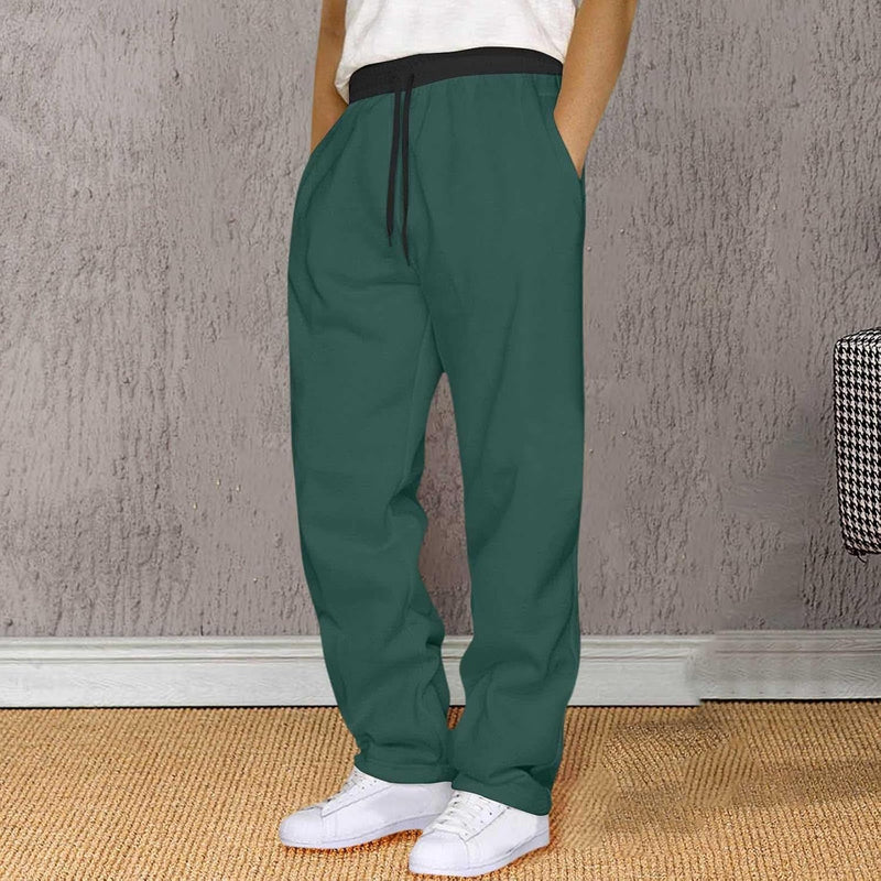 Laden Sie das Bild in Galerie -Viewer, Heren joggingbroek van polyester met elastische tailleband en zakken – sportbroek – trainingsbroek
