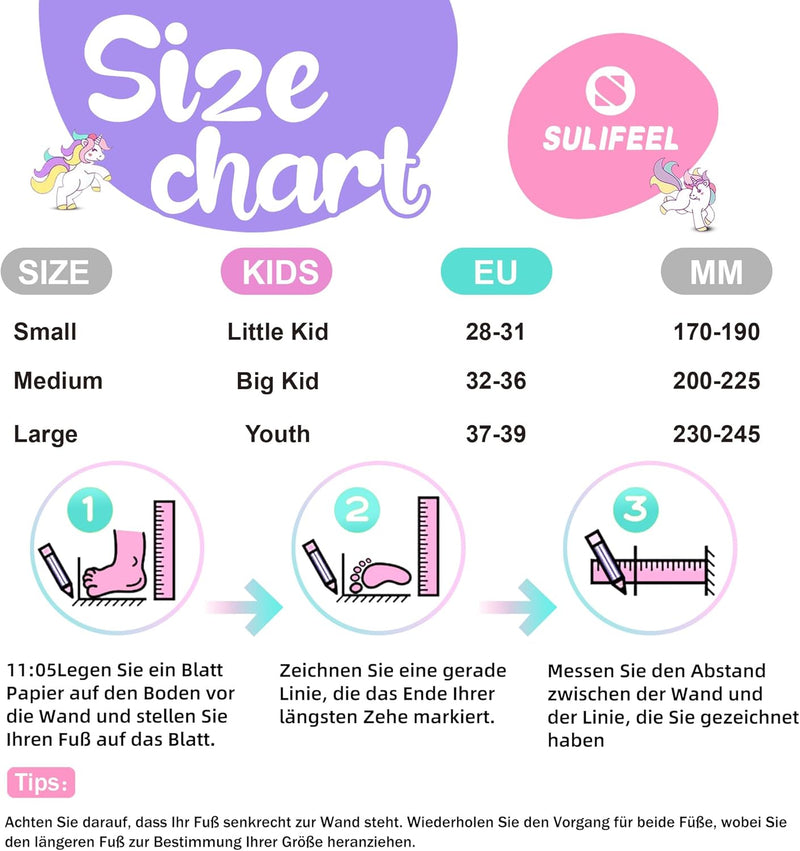 Load image into Gallery viewer, SULIFEEL Rainbow Unicorn Verstelbare zwarte rolschaatsen voor kinderen, met lichtgevende wielen, voor jongens
