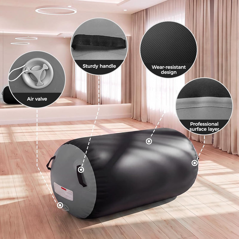 Chargez l'image dans la visionneuse de la galerie, Opblaasbare turnmat 3 m met air roller – 10 cm dik – gymnastiekmat met elektrische pomp voor tumbling en cheerleading
