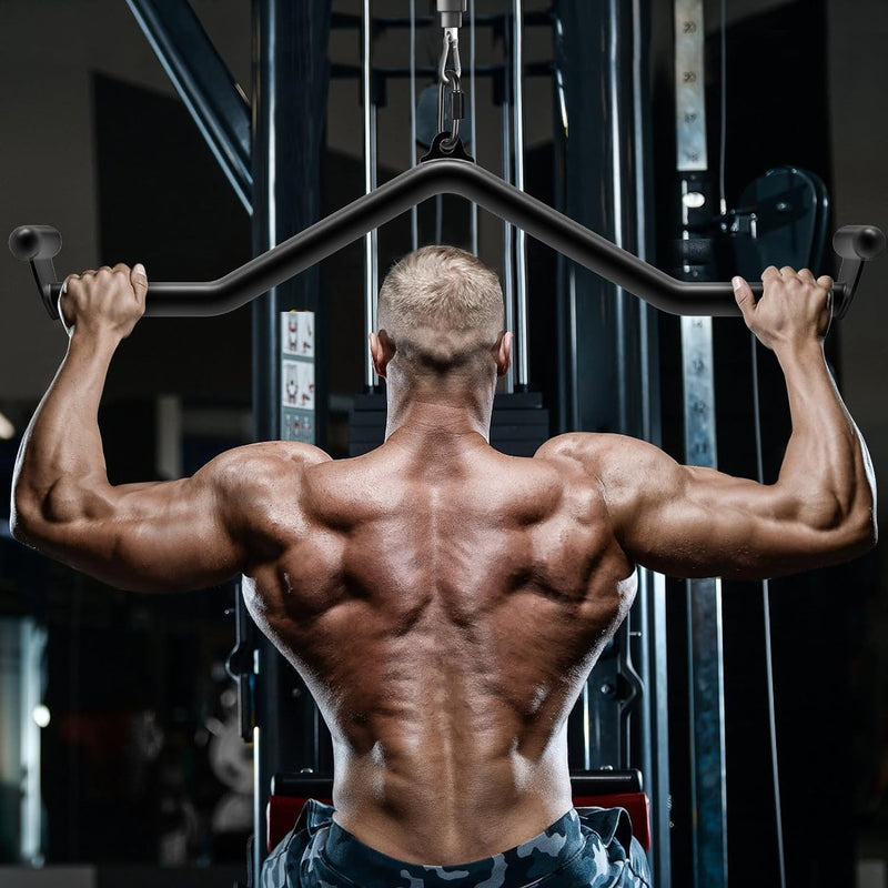 Load image into Gallery viewer, Lat pulldown bar 81 cm with ergonomic handles up to 227 kg - cable bar - fitness accessory
