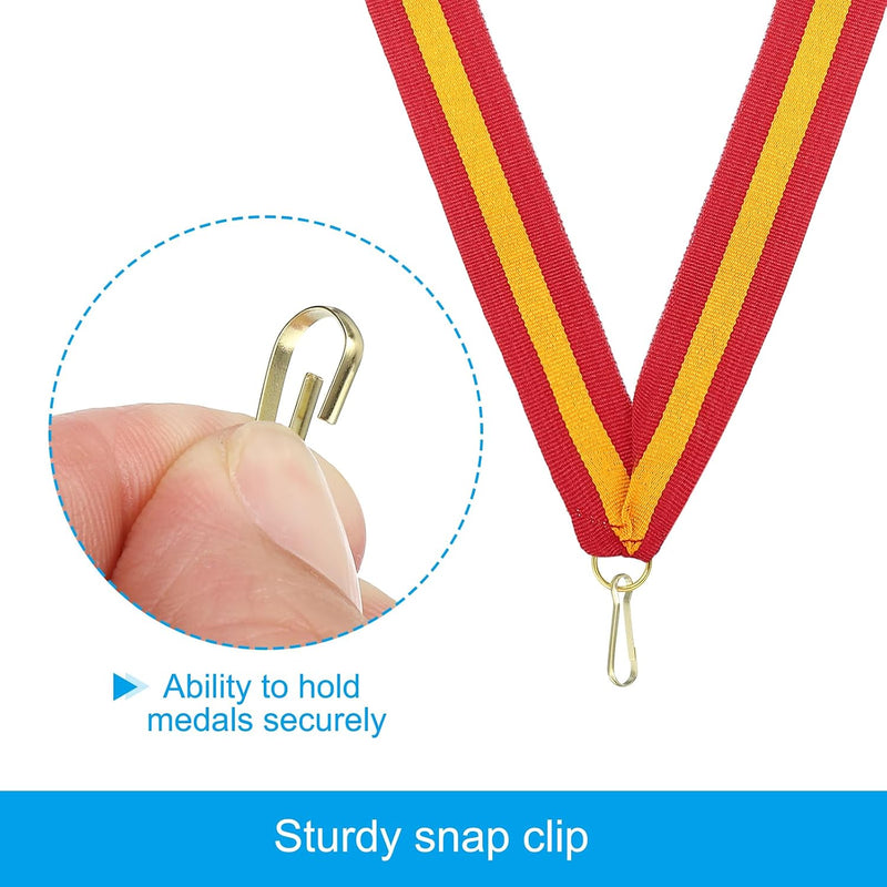 Laad afbeelding in Galerijviewer, Medaille neklinten 10 stuks 44 x 2,5 cm met klikclip – award linten – sport accessoires
