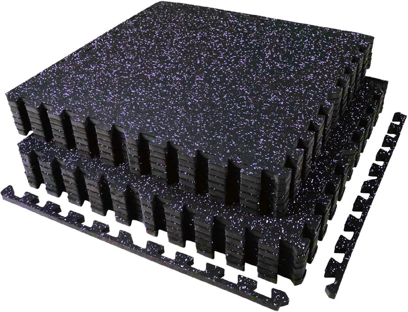 Load image into Gallery viewer, Puzzelmat fitness 12 stuks – 60 x 60 x 1,4 cm – antislip rubber en EVA vloerbescherming voor homegym – zwart/wit
