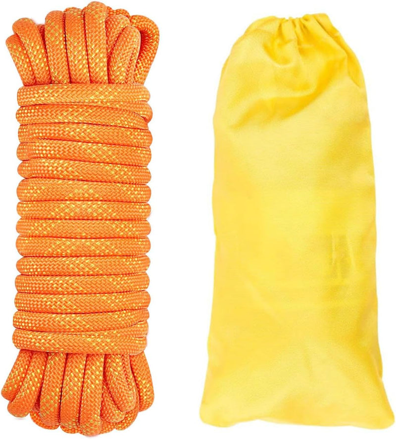 Laad afbeelding in Galerijviewer, Statisch outdoor touw 10 m x 10 mm – sterk nylon touw voor camping, survival en buitengebruik
