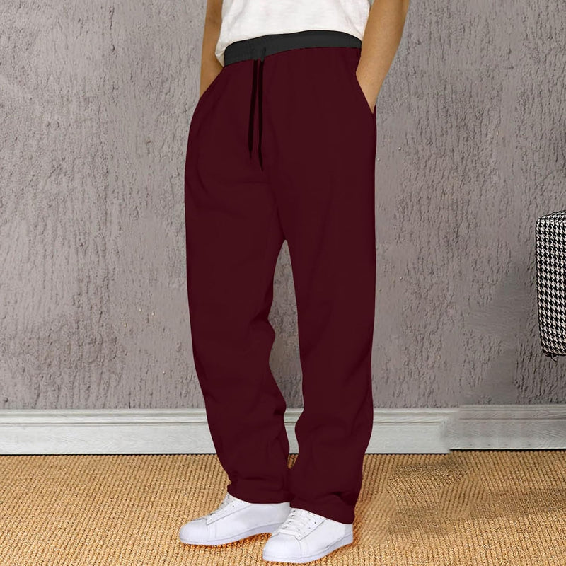 Laden Sie das Bild in Galerie -Viewer, Heren joggingbroek van polyester met elastische tailleband en zakken – sportbroek – trainingsbroek
