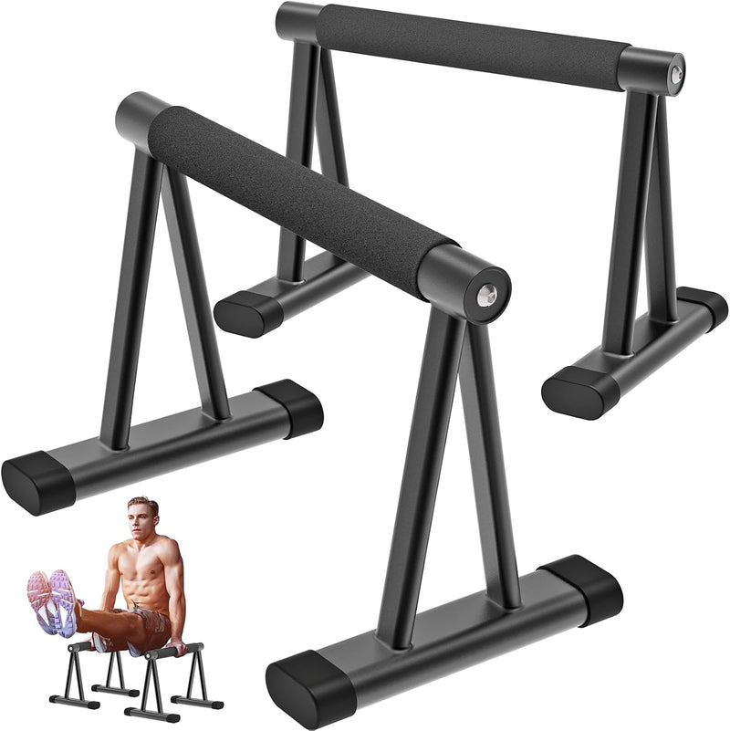 Laden Sie das Bild in Galerie -Viewer, Hoge parallettes 24 cm met antislip en gevoerde handgrepen tot 300 kg – push-up bars – calisthenics
