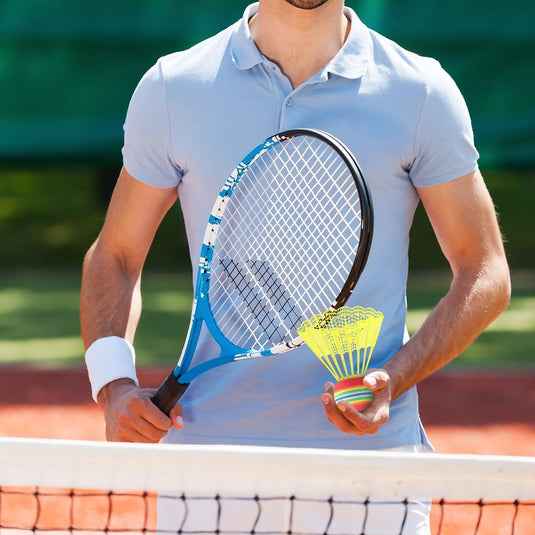 12 volants de badminton en plastique avec tête en mousse, en 6 couleurs différentes – volants – entraînement de badminton