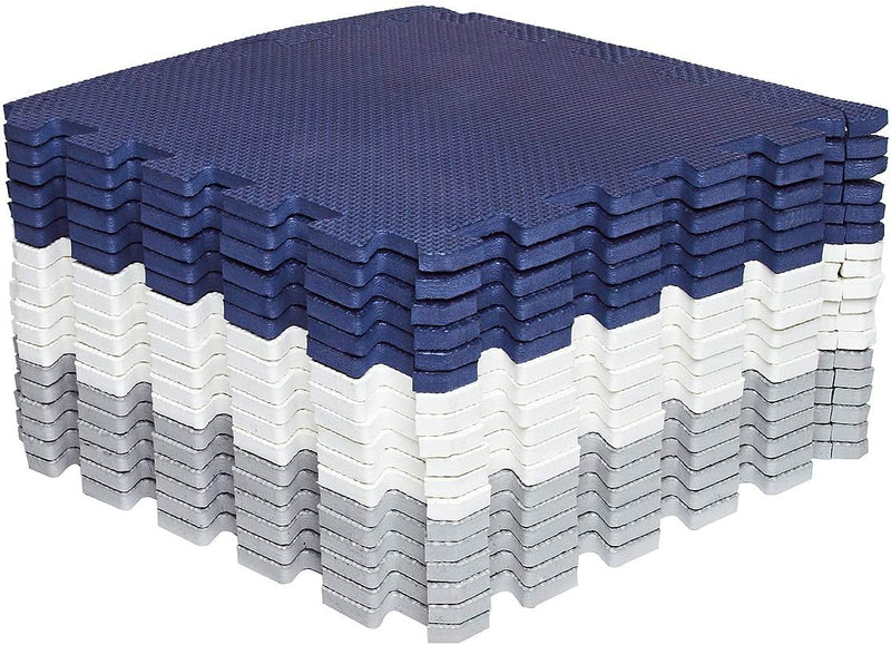 Load image into Gallery viewer, 18 stuks (30 x 30 cm) in elkaar te zetten vloermatten, beschermende vloermatten, puzzelmatten, zachte schuimstofmatten, speelmatten, turnmatten
