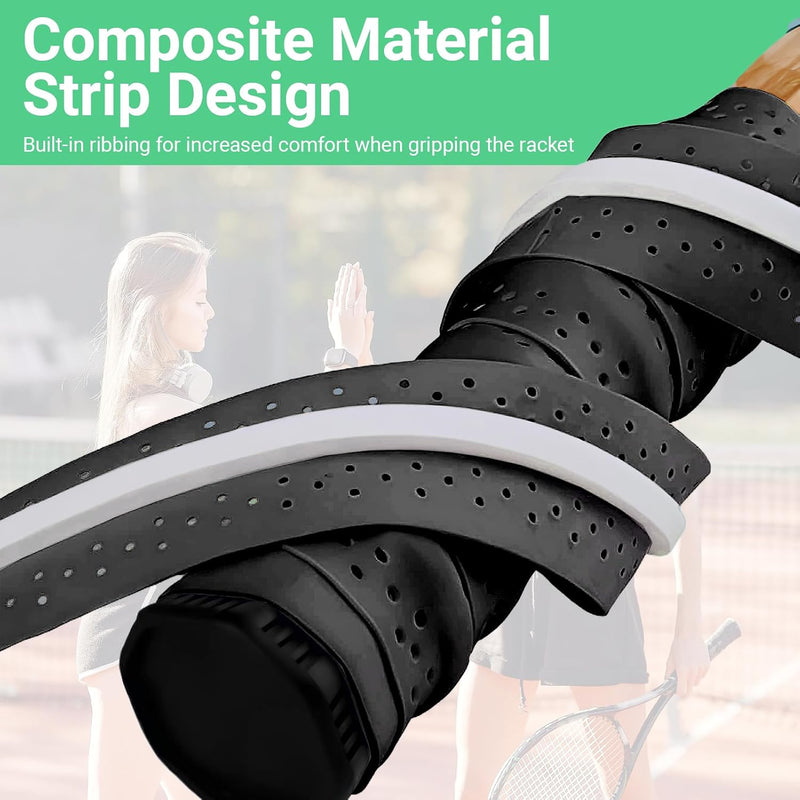 Load image into Gallery viewer, Tennis gripband set 5 stuks zwart
