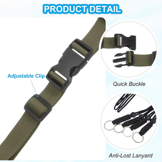 Verstelbare rugzak borstband set met snelgesp en veiligheidskoord – borstriem – outdoor accessoires