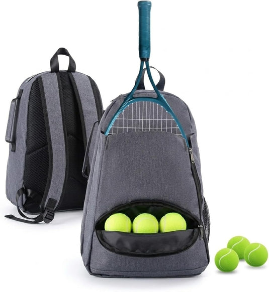 Tennisrugzak met schoenenvak donkergrijs