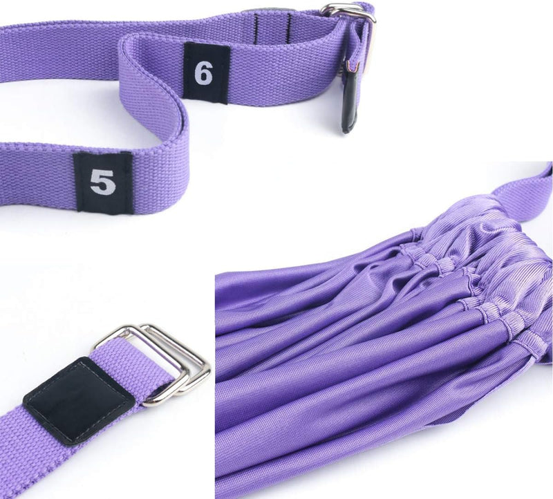 Laad afbeelding in Galerijviewer, Yogariem, Beenstretcher, Stretchband, Yogariemen Van Polyester Katoen, Inversie Stretch, Oefenband Voor Yoga, Ballet, Pilates, Gymnastiek, Flexibiliteit, Training, Paars, 1
