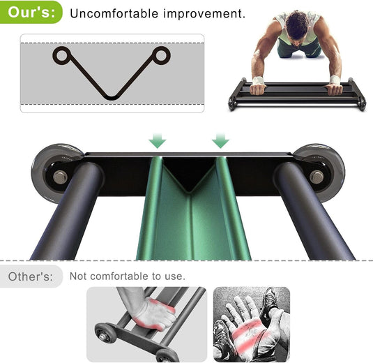 Hamstring roller met V-vormige voetsteun en soepele wielen – glute trainer – core trainer