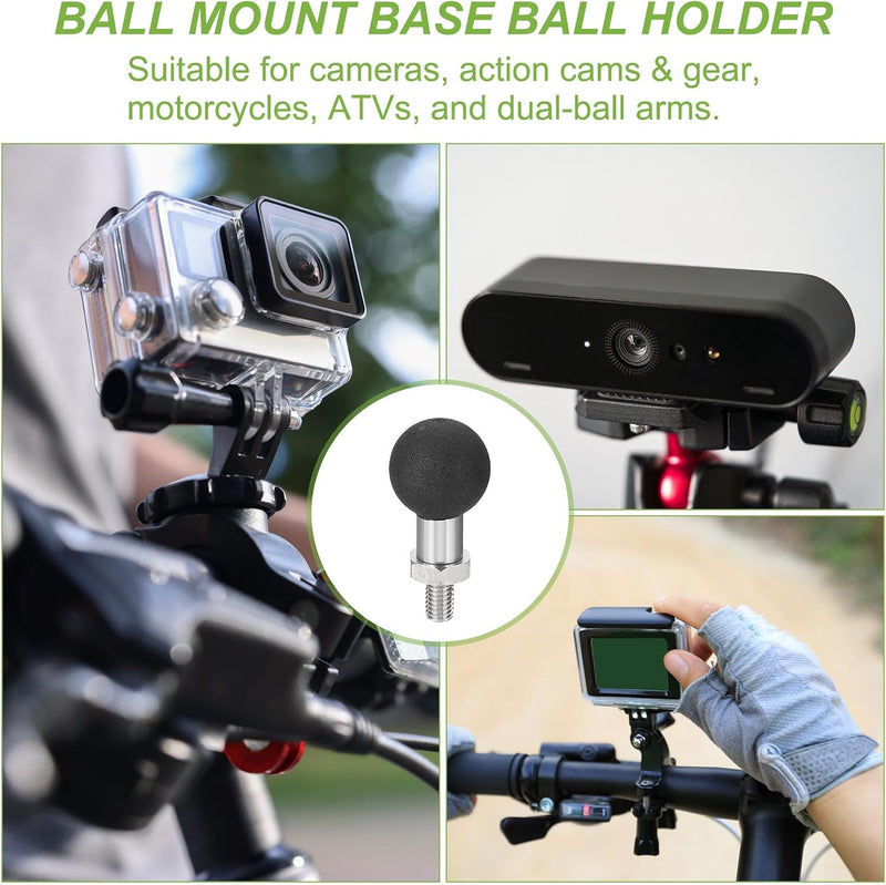 Chargez l'image dans la visionneuse de la galerie, Kogeladapter 1 inch met M6 schroefdraad van roestvrij staal – ball mount adapter – camera accessoires
