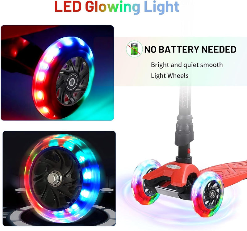 Load image into Gallery viewer, DBREAKS Lichtgevende stuntstep, wielen met ledverlichting, 100 mm, ABEC, 9 kogellagers, hardheid 88A, geschikt voor alle scooters (zwart)
