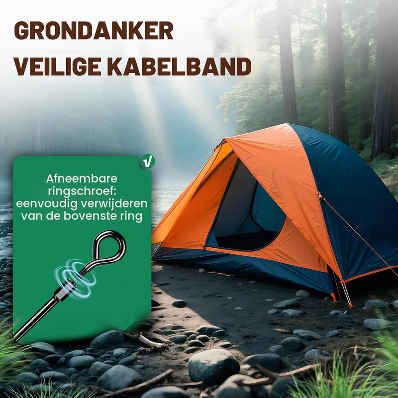 Chargez l'image dans la visionneuse de la galerie, Grondankers 4 stuks 61 cm heavy duty met booradapter – trampoline ankers – stormankers
