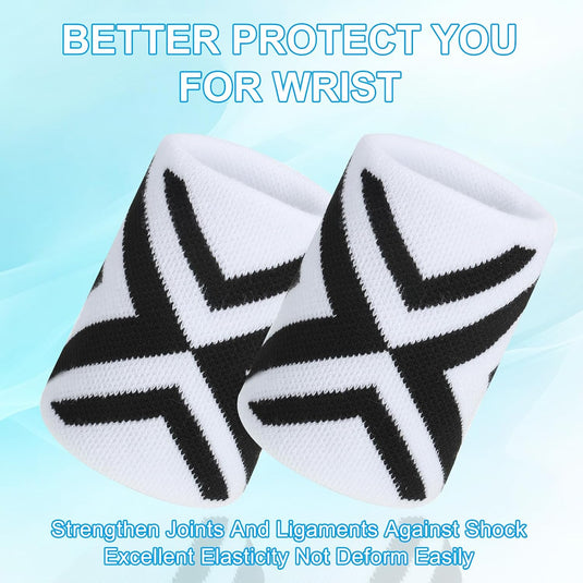 Sport polszweetbanden 2 stuks voor dames en heren – absorberende polsbandjes – fitness accessoires