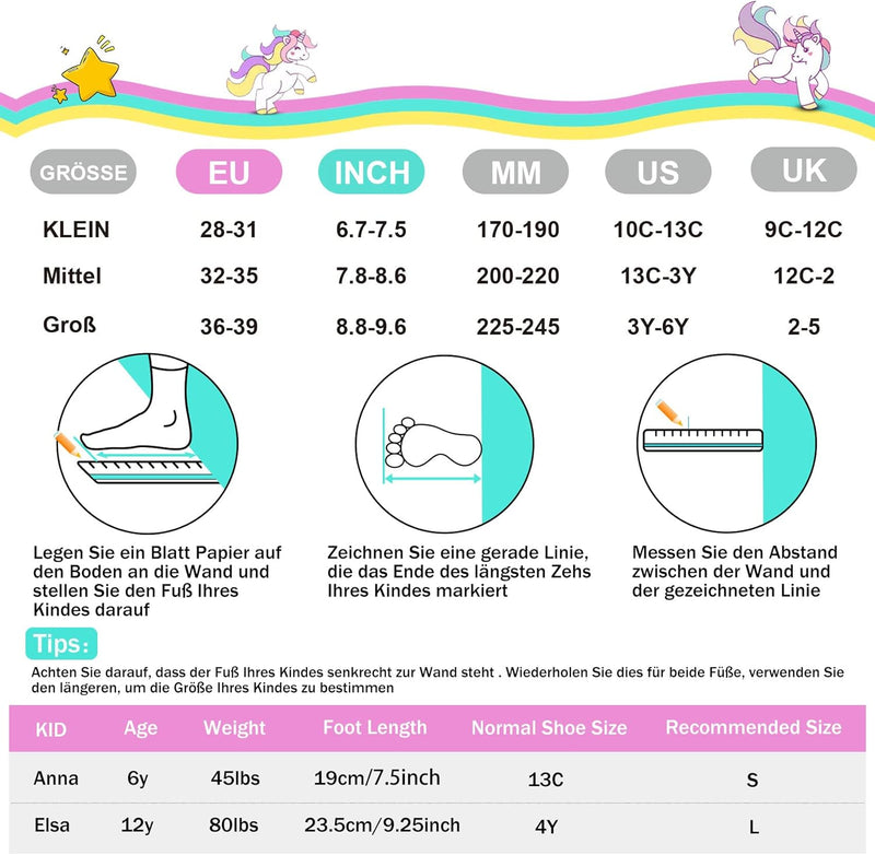 Load image into Gallery viewer, SULIFEEL Rainbow Unicorn Verstelbare zwarte rolschaatsen voor kinderen, met lichtgevende wielen, voor jongens
