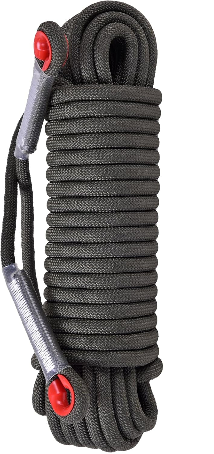Chargez l'image dans la visionneuse de la galerie, Statisch outdoor touw 30 m x 10 mm – met 2 karabijnhaken voor camping en buitengebruik
