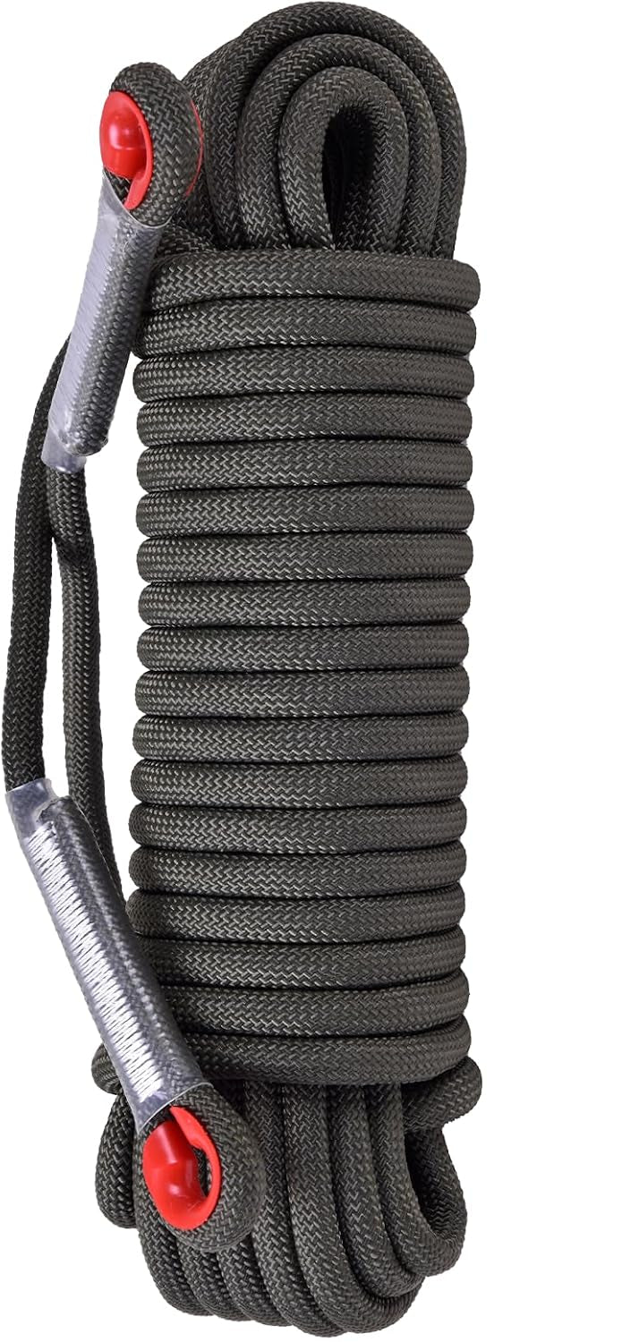 Chargez l'image dans la visionneuse de la galerie, Statisch outdoor touw 30 m x 10 mm – met 2 karabijnhaken voor camping en buitengebruik
