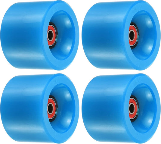 Longboard wielen 70 x 51 mm 78A met ABEC-9 lagers 4 stuks blauw – cruiser skateboard wielen