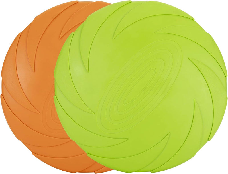 Laden Sie das Bild in Galerie -Viewer, 2x hondenfrisbee 17,8 cm – drijvende rubberen werpschijf voor apporteren en waterspel
