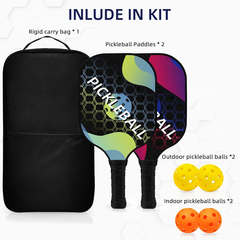 Load image into Gallery viewer, Pickleball set met 4 rackets en 4 ballen
