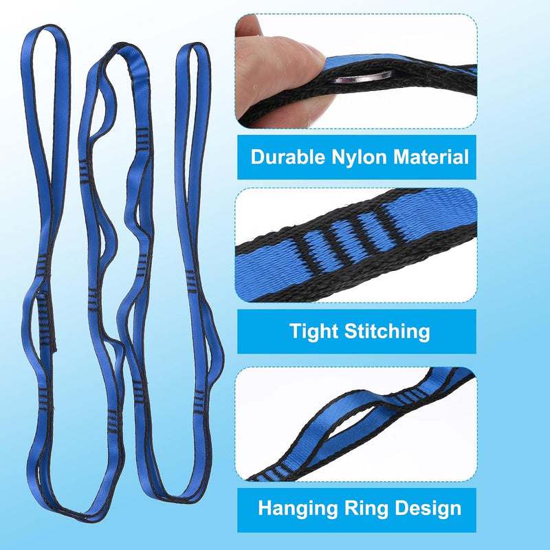 Laad afbeelding in Galerijviewer, Verstelbare ophangbanden 4 stuks 180 x 2 cm van nylon met 8 lussen – daisy chains – aerial yoga
