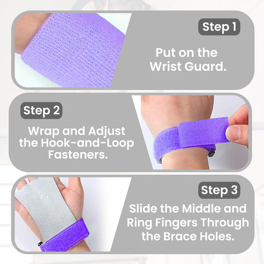 Turn grips voor kinderen met polsbandjes paars