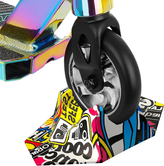 Universele stuntstepstandaard, stepstandaard, voor Pro Stunt Scooter, e-scooter/stuntstep, trick step, freestyle step, 95 mm tot 125 mm wielen