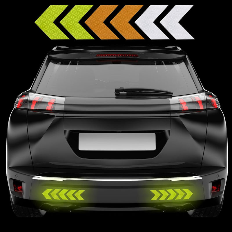 Chargez l'image dans la visionneuse de la galerie, Reflecterende pijlstickers 30 stuks 6 x 6 cm fluorescerend wit – veiligheidsstickers – fiets accessoires
