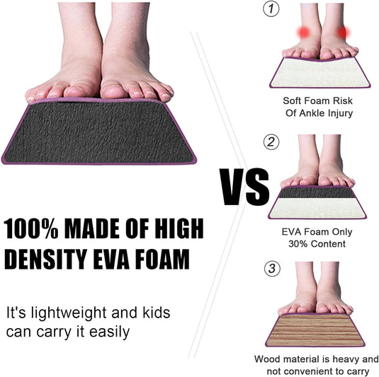 Gymnastiekbalk 210-300 cm – opvouwbare balansbalk met antislip onderzijde en draaggreep – voor kinderen en training thuis