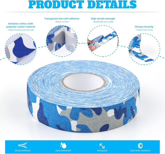 Antislip ijshockeytape 2,5 cm x 25 m voor grip en sportmateriaal