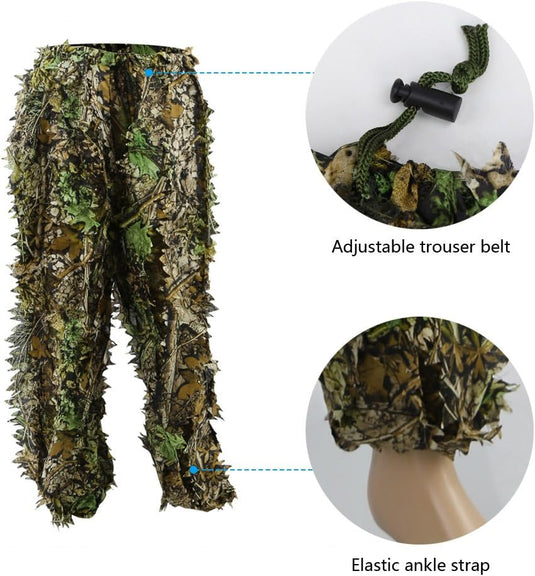 Zicac 3D camouflage kostuum Ghillie jungle ghillie camouflage kostuum Woodland jachtkleding party verduistering