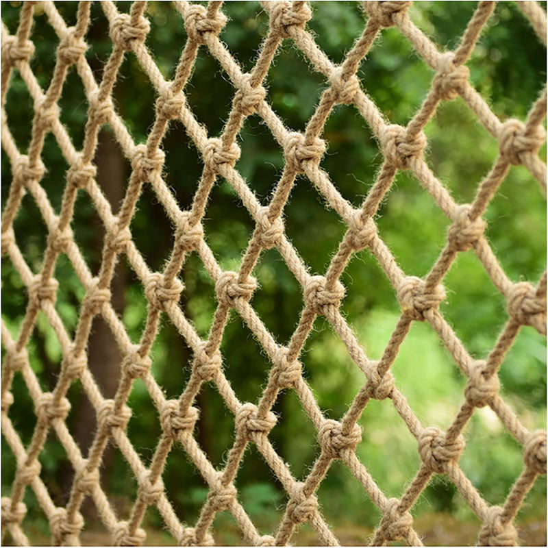 Laden Sie das Bild in Galerie -Viewer, Jute veiligheidsnet – maas 10 cm – touwdikte 6 mm – touwnet voor balkon, trap, decoratie en fotowand – meerdere maten
