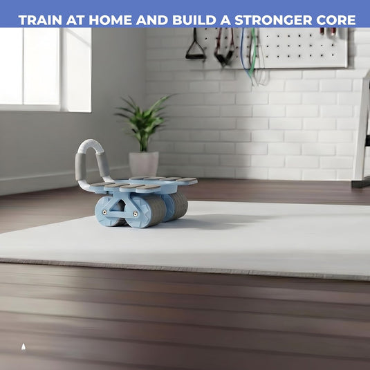 Ab roller met automatische rebound elleboogsteun en telefoonhouder – buikspiertrainer – ab wheel