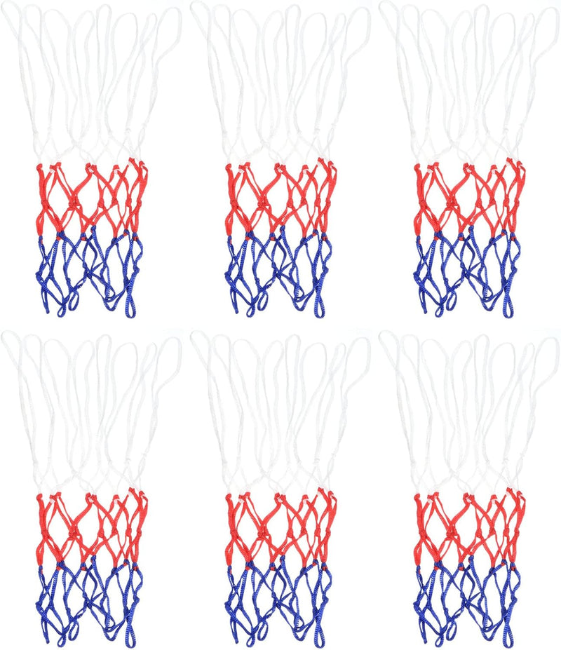 Laad afbeelding in Galerijviewer, Mini basketbalnetten 6 stuks 43 x 30 cm met 8 lussen – vervangende basketbalnetten – basketbal accessoires

