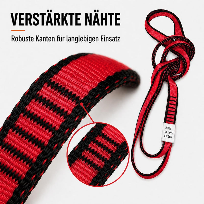 Laden Sie das Bild in Galerie -Viewer, Klimlus 23 kN 60 cm – CE-gecertificeerde nylon bandsling 19 mm voor klimmen en redding
