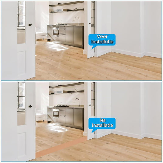 Zelfklevende vloer overgangsstrip 7,6 cm x 1 m - Vinyl laminaat afdekstrip & naadprofiel - Vloerovergangsstrip drempelprofiel