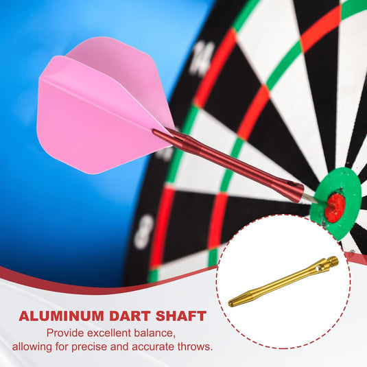 Dartschachten 4 stuks 45 mm van aluminium geel met 2BA schroefdraad – dart shafts – dart accessoires