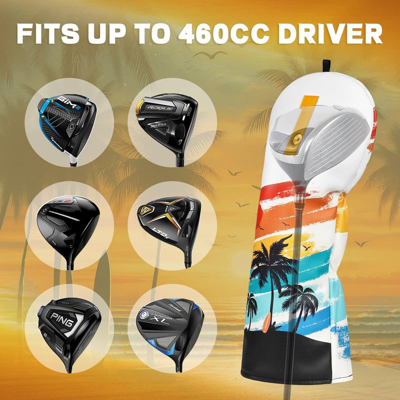 Laden Sie das Bild in Galerie -Viewer, Golf putter beschermhoes met magnetische sluiting 16,8 x 13 cm van kunstleer – putter headcover – golfclub bescherming
