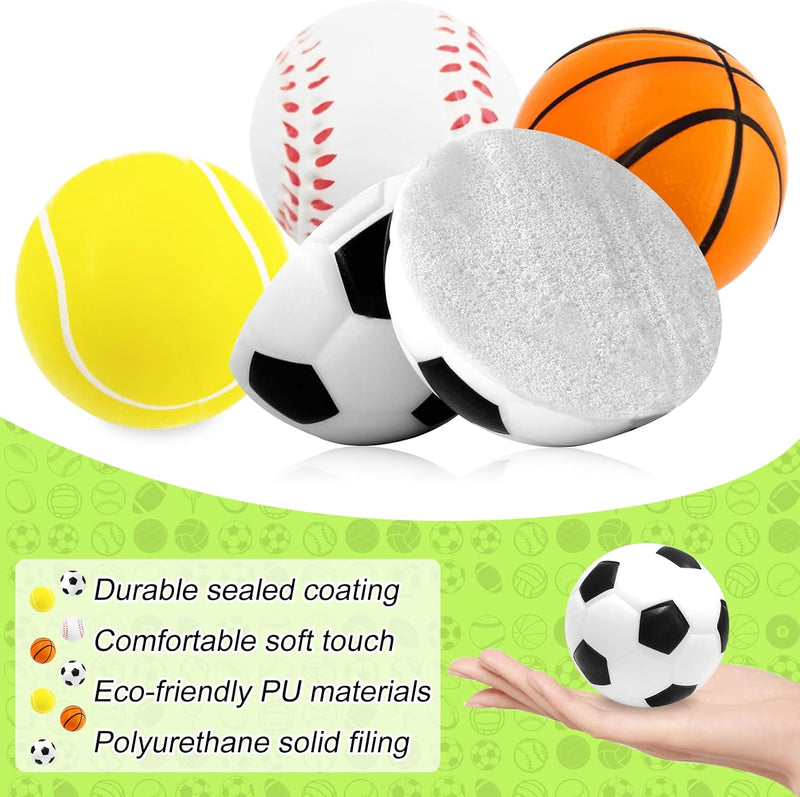 Chargez l'image dans la visionneuse de la galerie, Mini sportballen 12 stuks zachte stressballen 5 cm – voetbal basketbal tennis en honkbal
