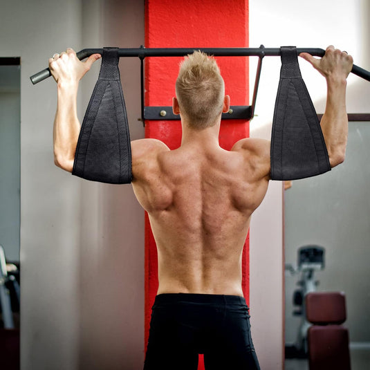 DASKING Hangende buikbanden, 1 paar dikke gewatteerde arm buikbanden met 2 karabijnhaken voor pullup bar core krachttrainingssystemen thuis gym trainingsapparatuur