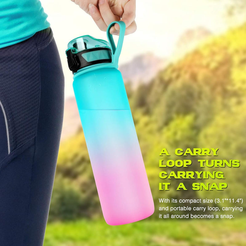Laden Sie das Bild in Galerie -Viewer, Drinkfles 1 liter BPA-vrij met antislip grip en lekvrije sluiting – waterfles – sportfles
