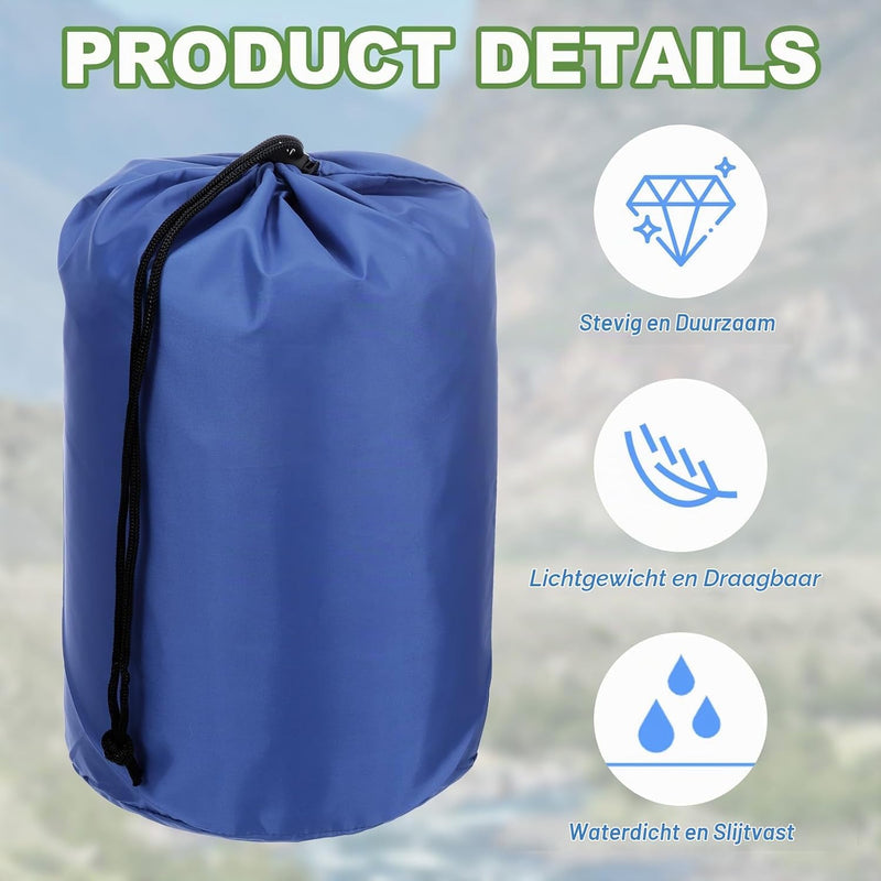 Laden Sie das Bild in Galerie -Viewer, Waterdichte opbergzak 34,5 x 67 cm met trekkoord donkergroen – stuff sack – camping accessoires
