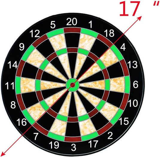 Cible de fléchettes magnétique 17 inch avec 12 fléchettes magnétiques en 2 couleurs – fléchettes magnétiques – jeu de fléchettes